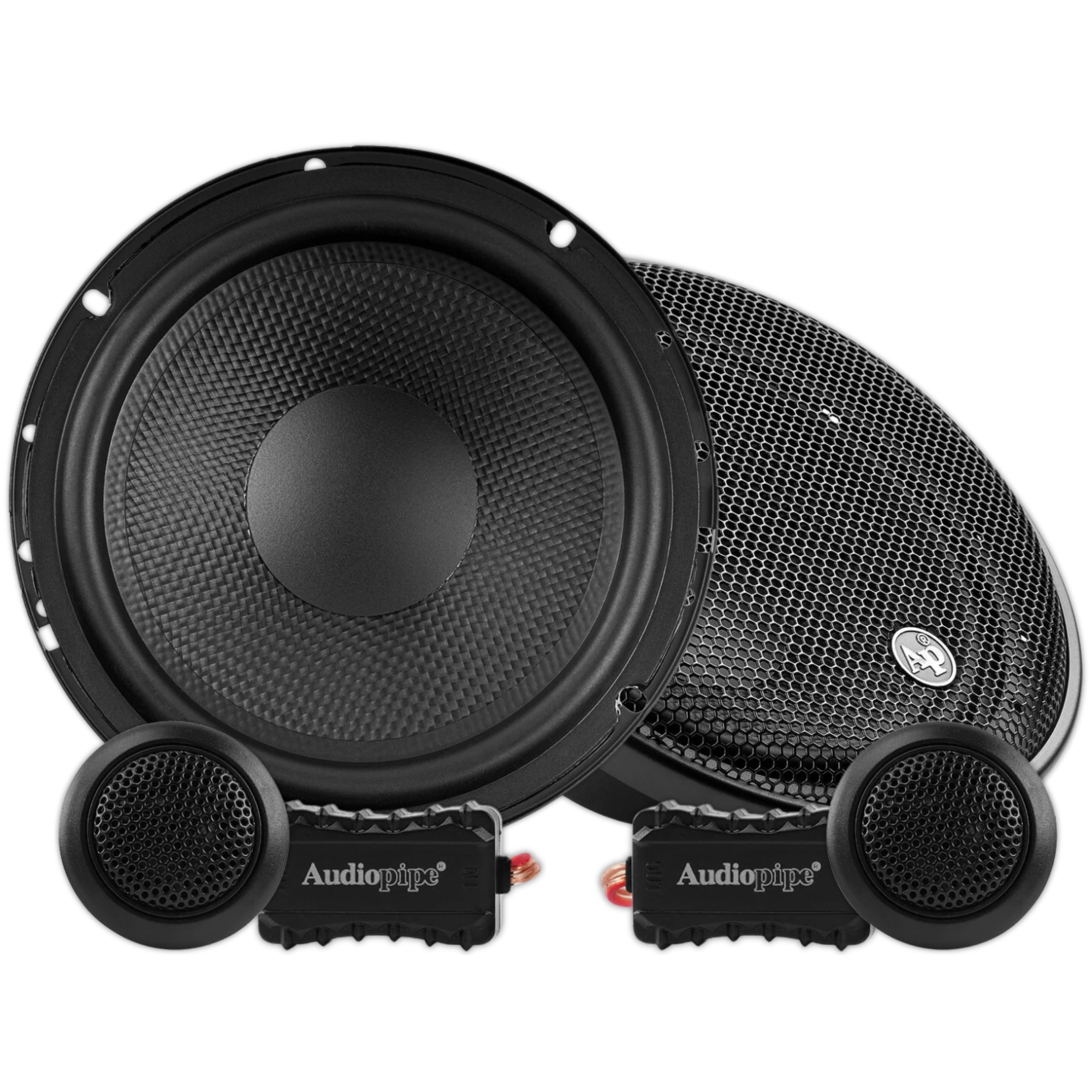 Set de Medios 6.5 Audiopipe CSE-65-CMP 350W Fibra Carbono