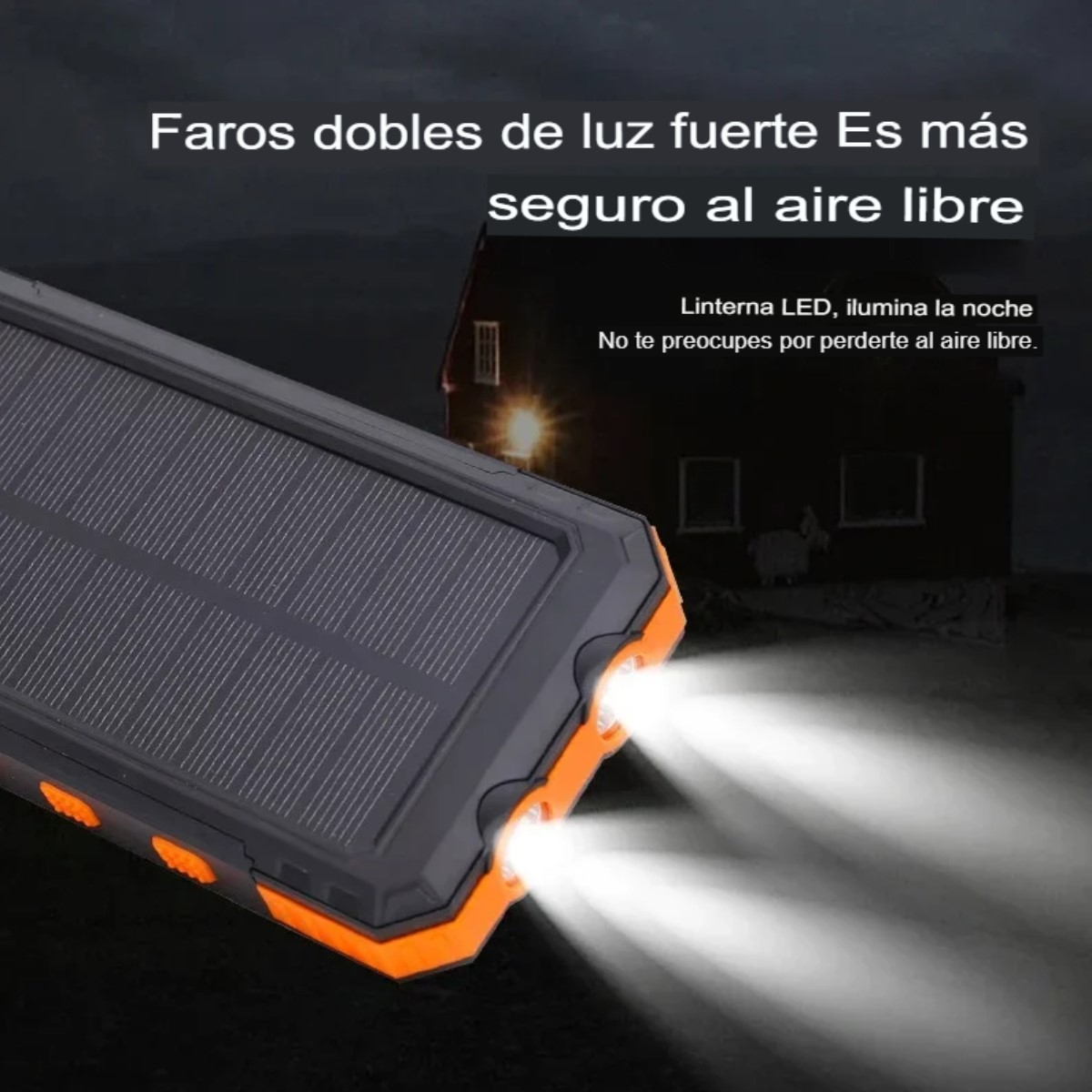 Batería banco energía panel solar verde recargable energía respaldo portátil aire libre 200000mAh