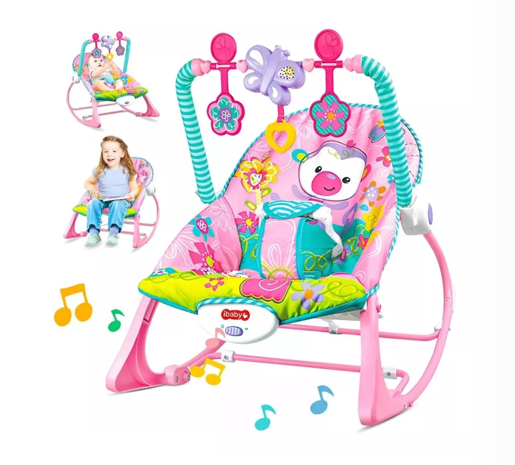 Silla Vibradora Mecedora De Bebe Musical Con Juegos