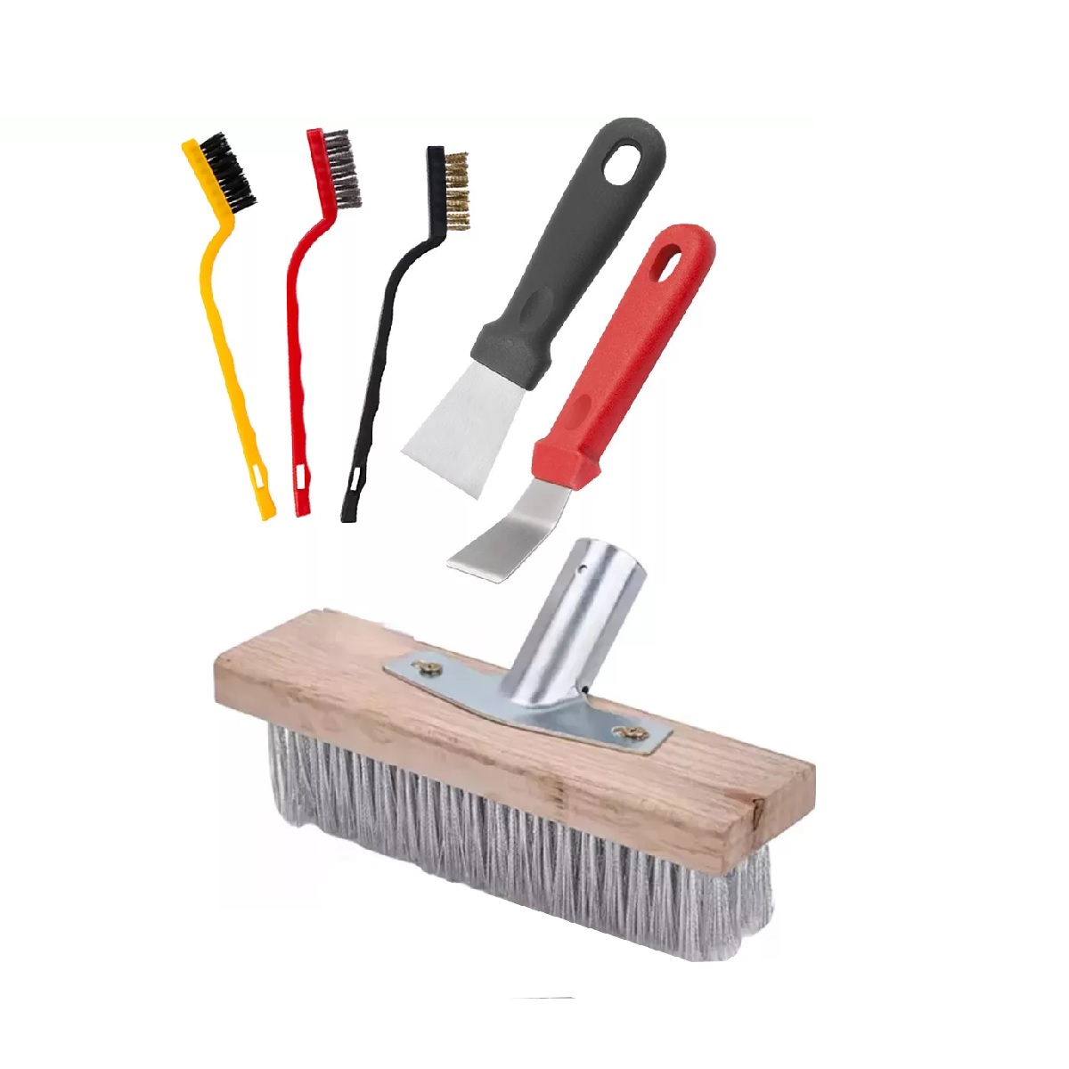 Cepillo De Alambre Kit Herramientas Para Jardineria Juego 6p