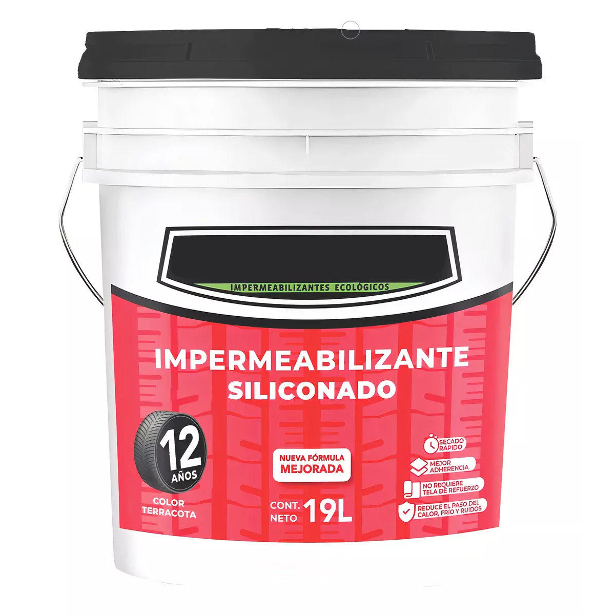 Impermeabilizante Ecológico Siliconado Impercaucho 19L Rojo Terracota