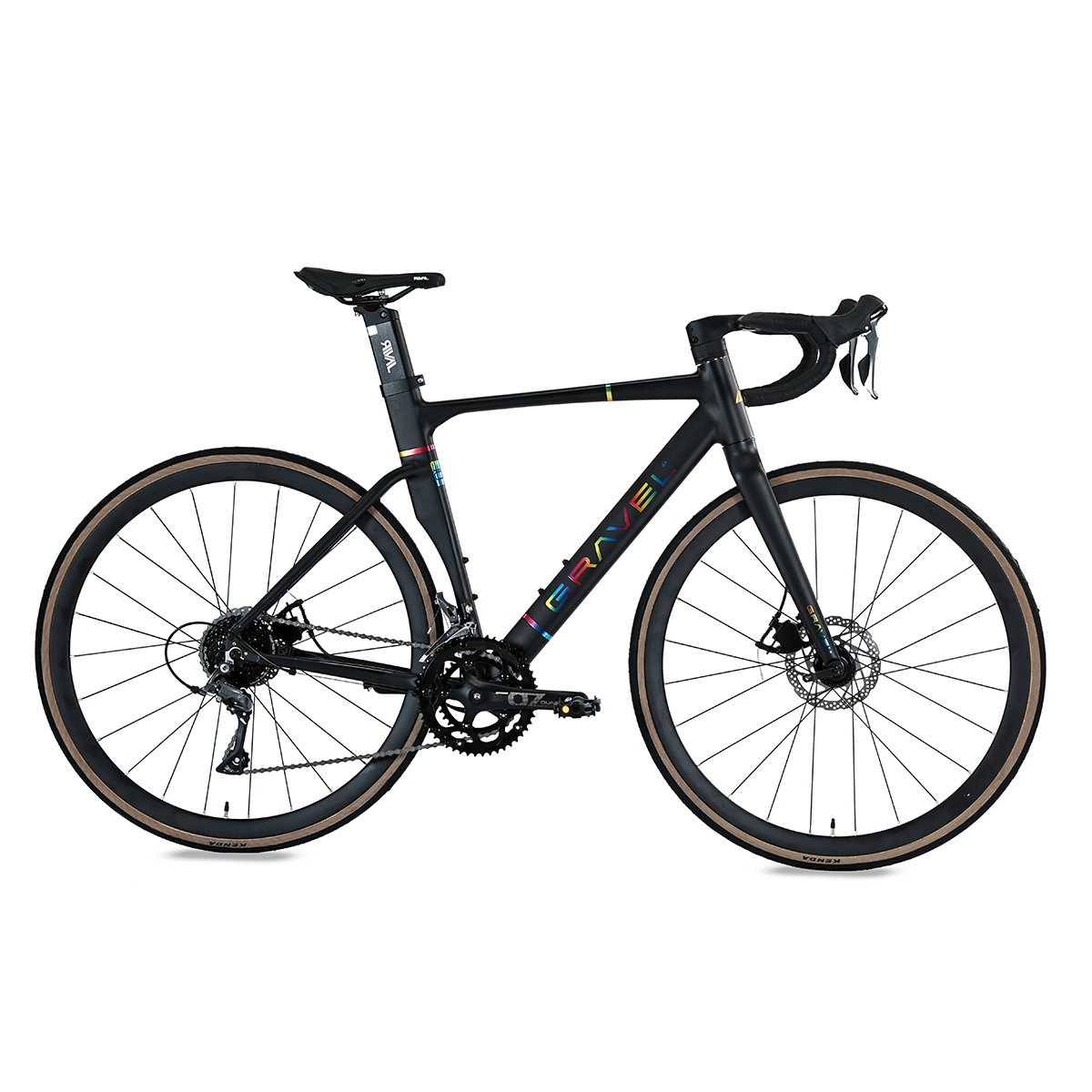 Bicicleta Gravel De Ruta LOOP R700*C, 16V, SHIMANO CLARIS Negro Cuadro 54cm M