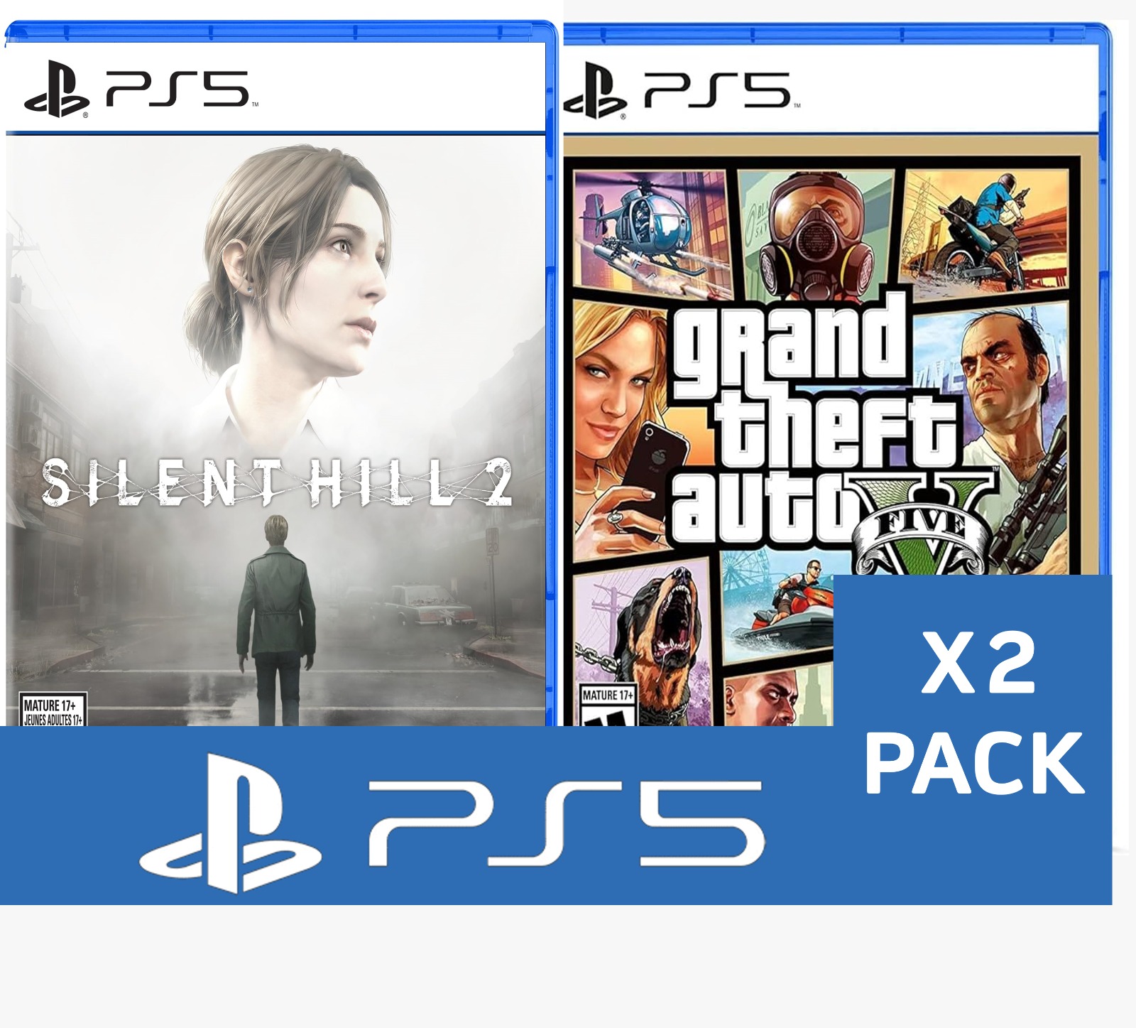 Bundle de Videojuegos Silent Hill 2 + Grand theft Auto V.-PS5  