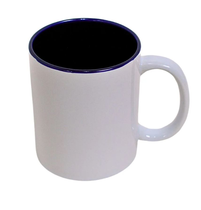 Taza para sublimación 11oz TLP color interno Azul oscuro - 36pz