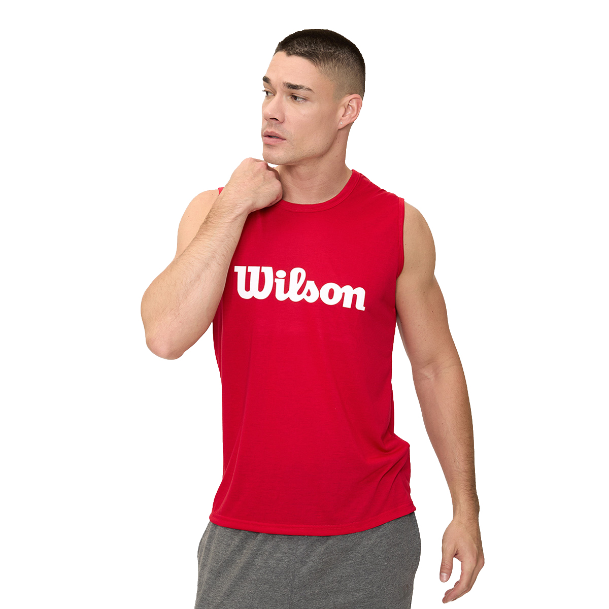 Playera Wilson Polyspun Sin Manga Estampada para Hombre 