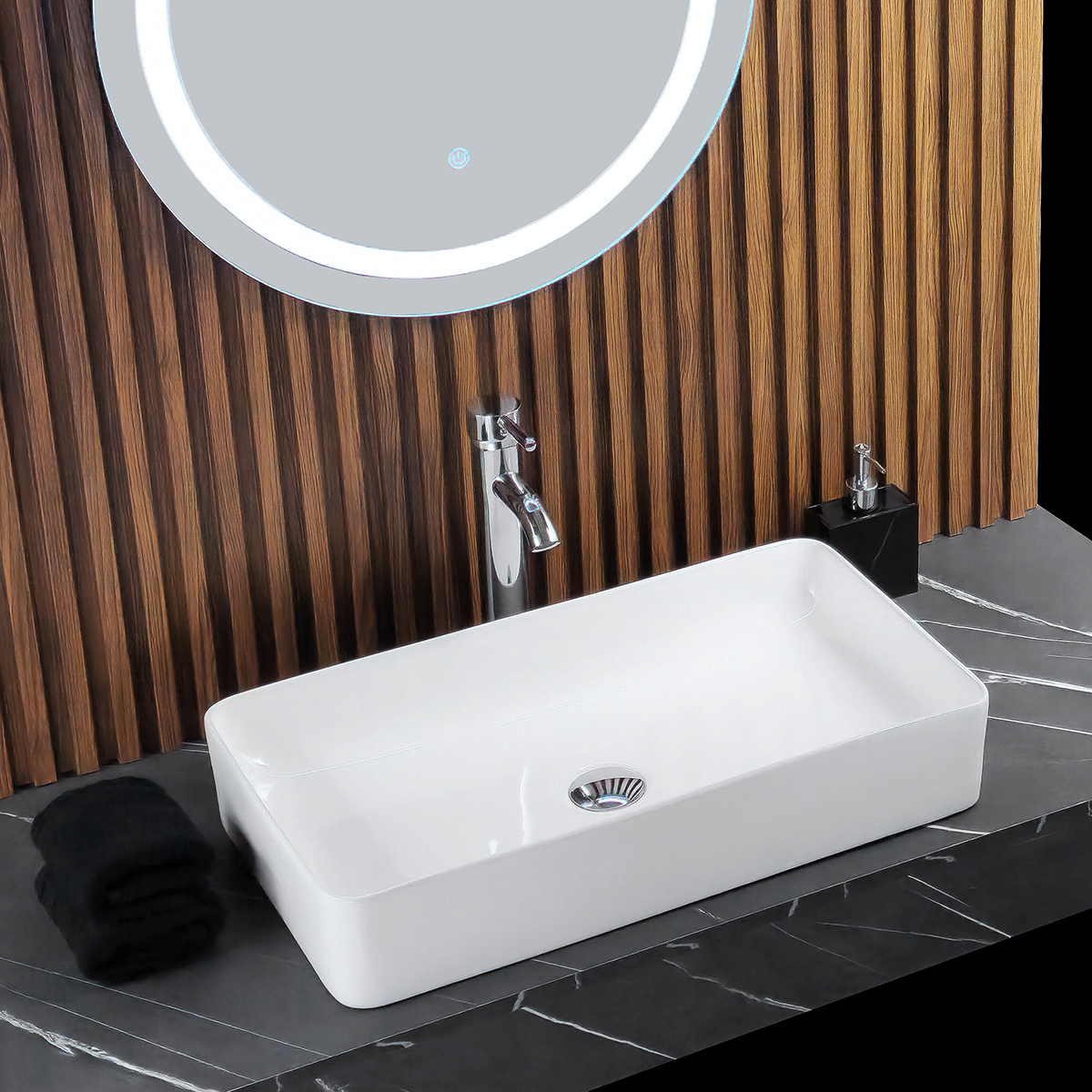Esatto® Kit Magna paquete de lavabo cerámico baño llave monomando ...
