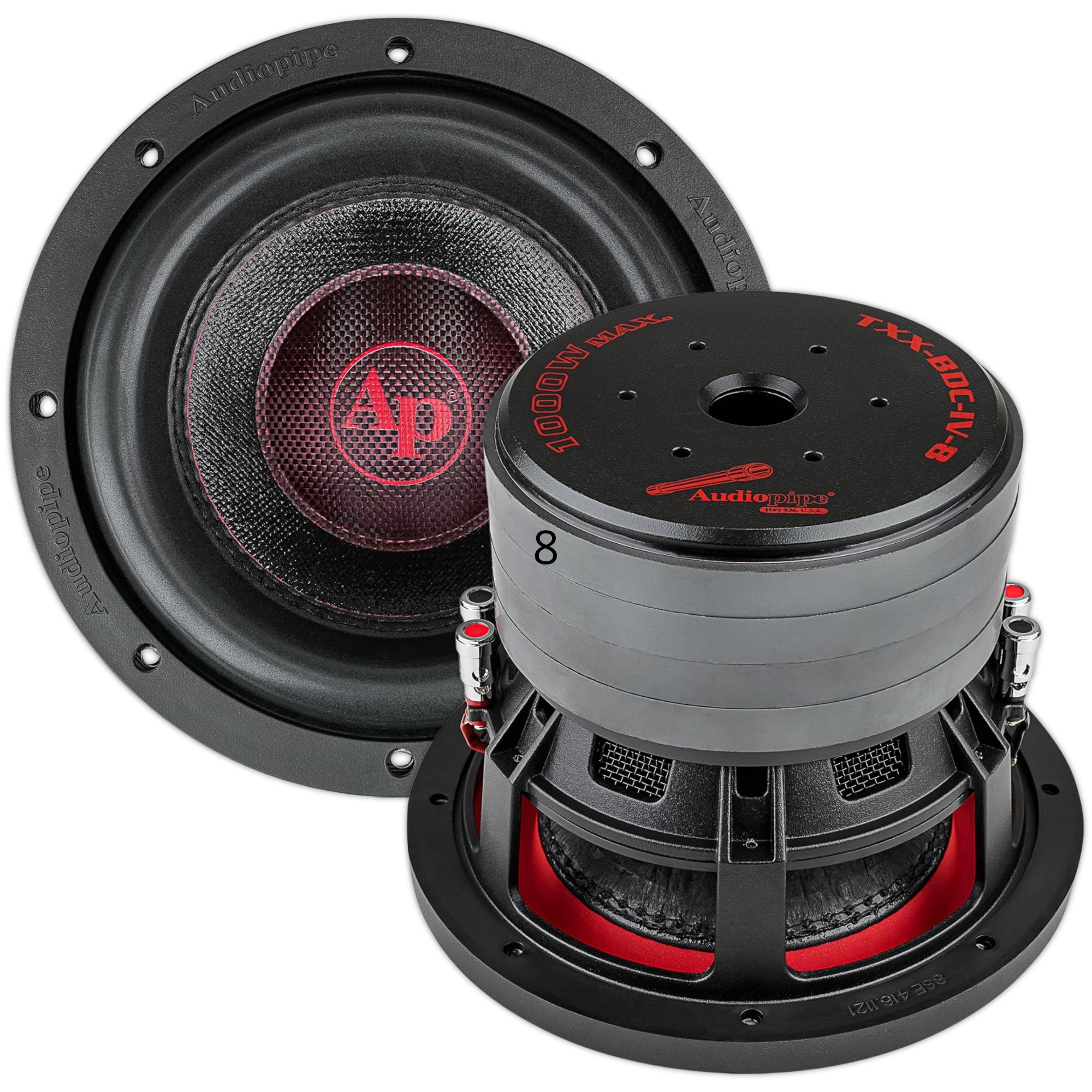 Subwoofer Audiopipe TXX-BDC-IV-8 1000W 8 PLG Cono Kevlar