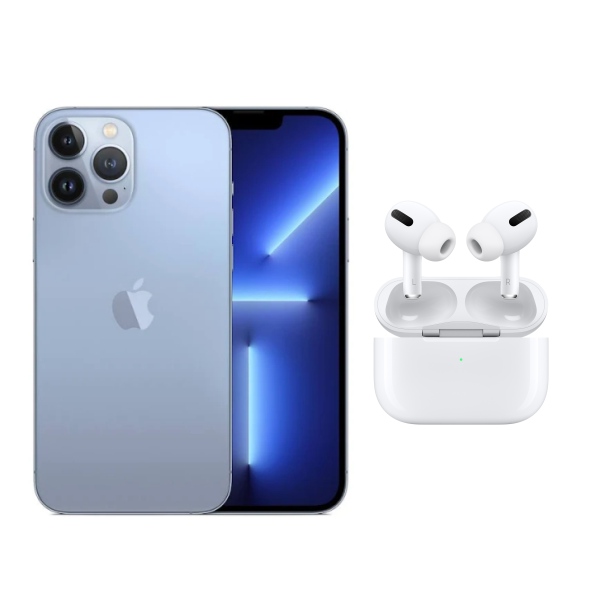 Apple iPhone 13 Pro Max Azul 256 GB Reacondicionado + Audífonos