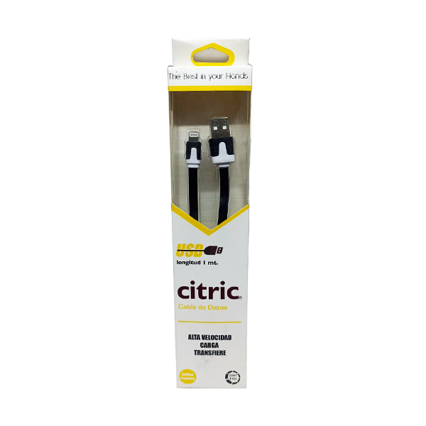 Cable Lightning Citric 1 Metro Compatible iPhone 6 Color Negro