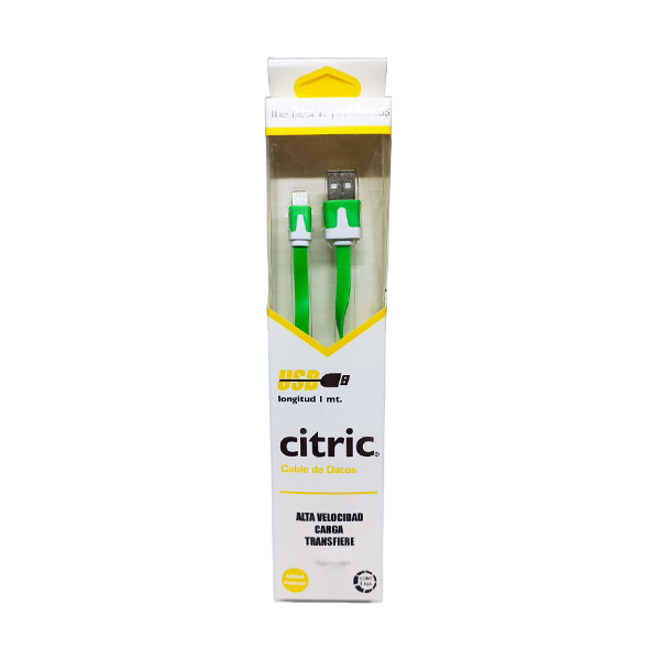 Cable Lightning Citric 1 Metro Compatible iPhone 6 Verde