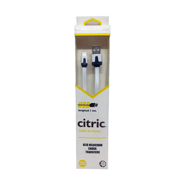 Cable Lightning Citric 1 Metro Compatible iPhone 6 bLANCO