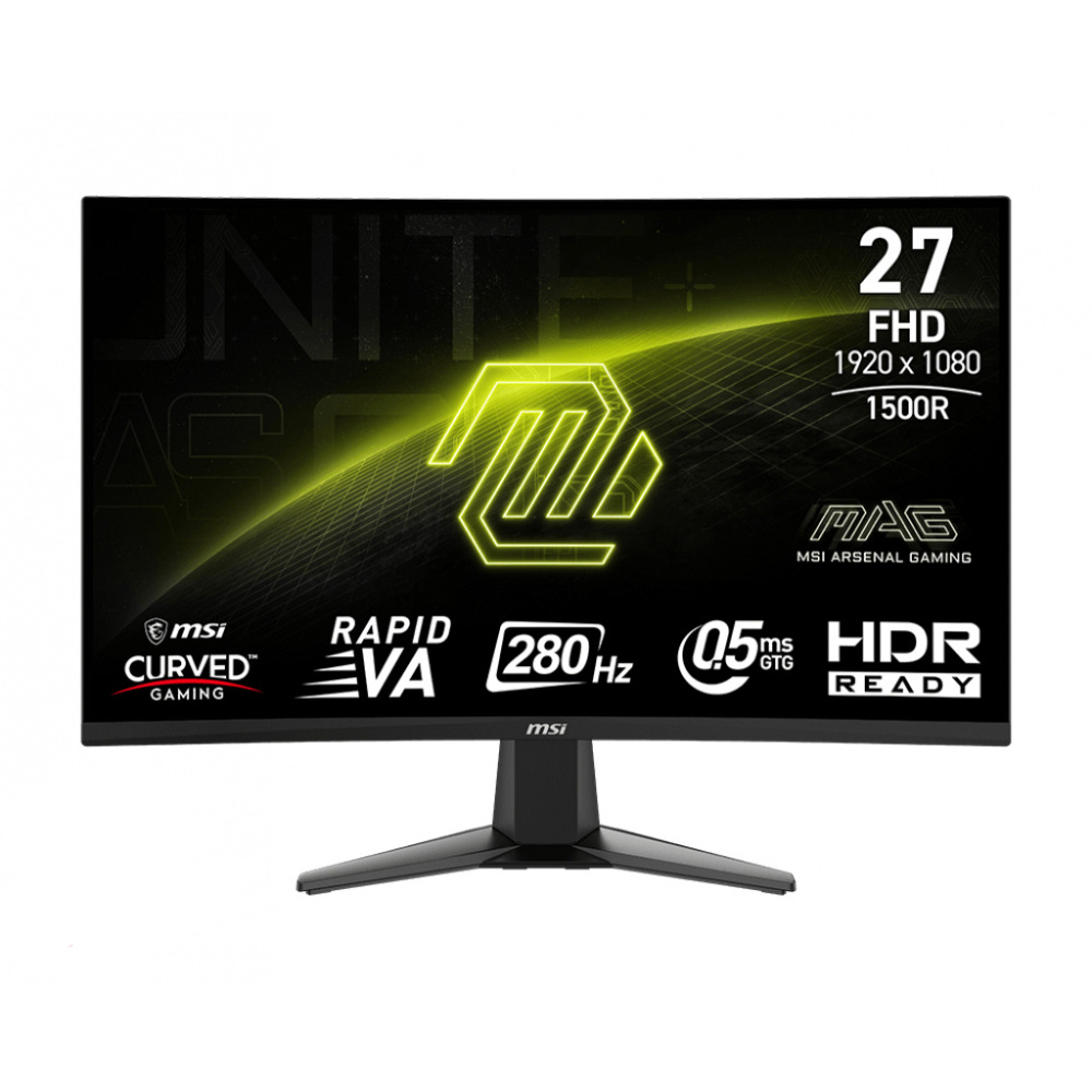 MONITOR MSI 27" 276CXF .03MS 280HZ FHD CURVO DP NEGRO MAG 276CXF 12M DE GARANTIA