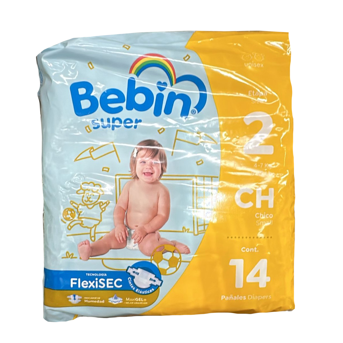 Pañal Bebin Súper Chico 14 Pz