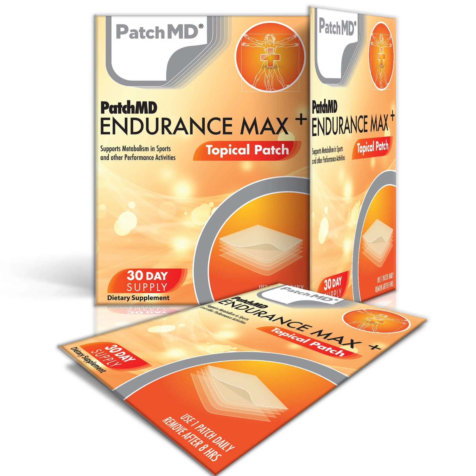 Parches Patch MD Endurance Max Potencia Músculos Parche Tópico 30 Unidades