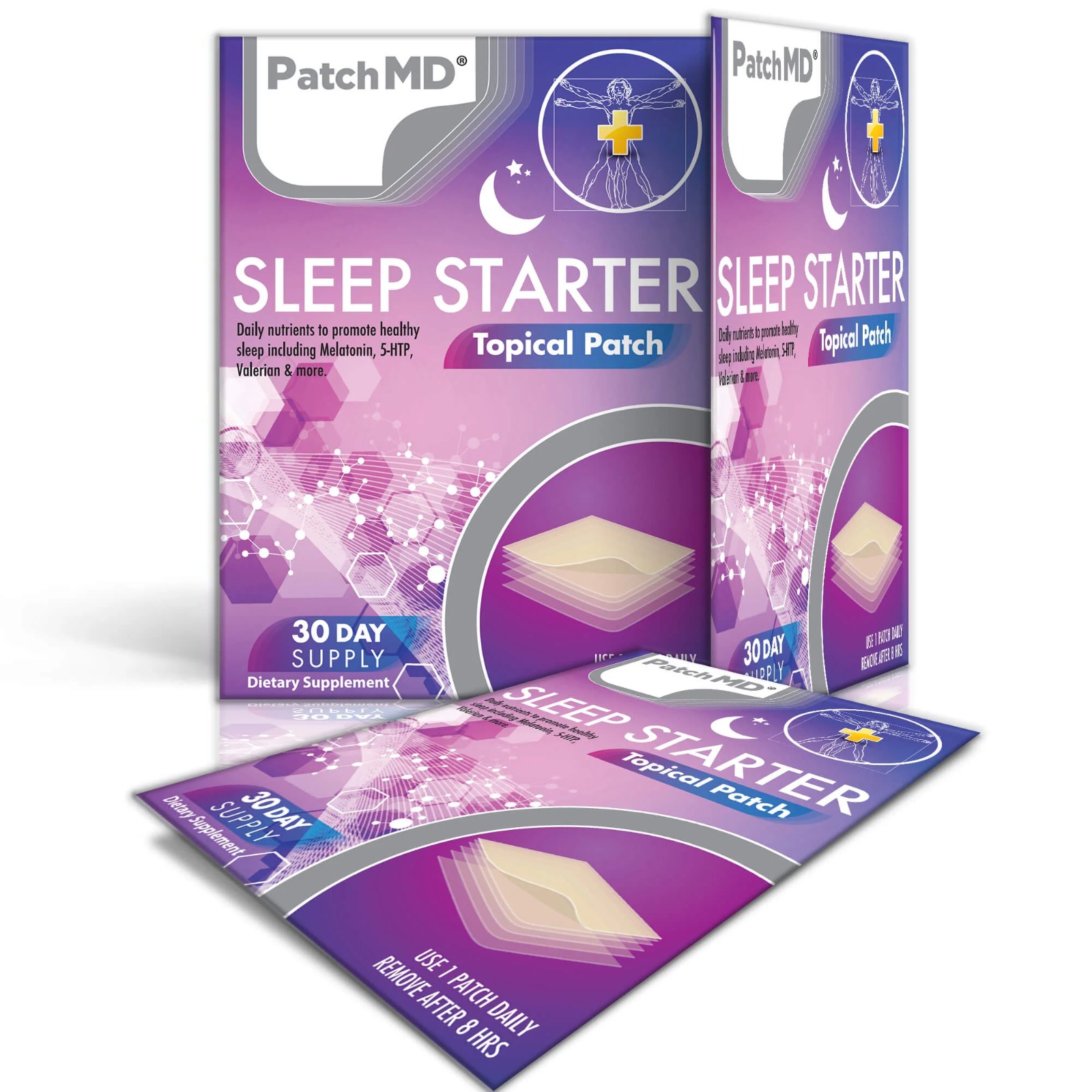 Patch MD Parches Para Insomnio Parche De Uso Tópico Sleep Starter 30 Unidades