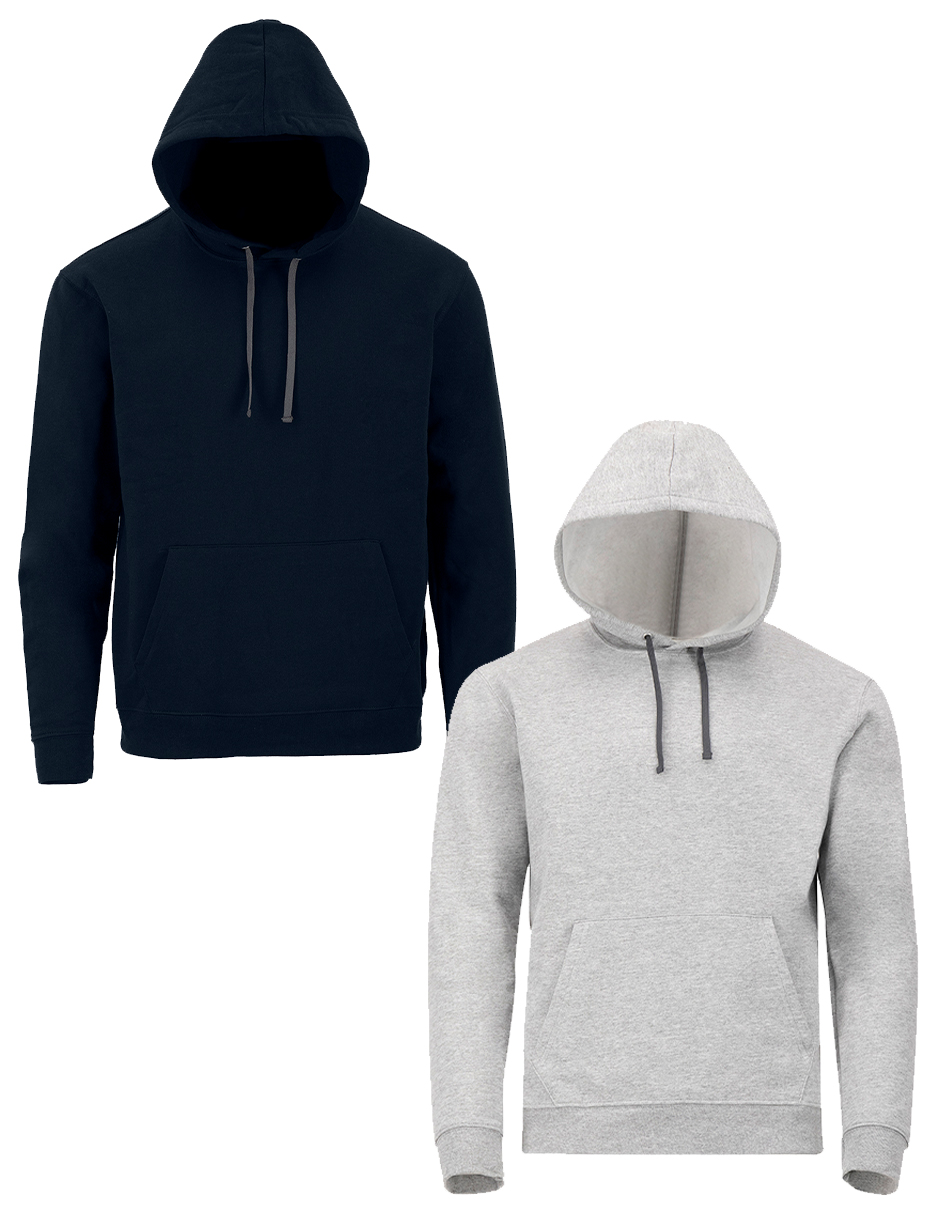 SET DE 2 SUDADERAS BÁSICAS MARINO Y GRIS JASPE GRANDE INDICUM HOMBRE