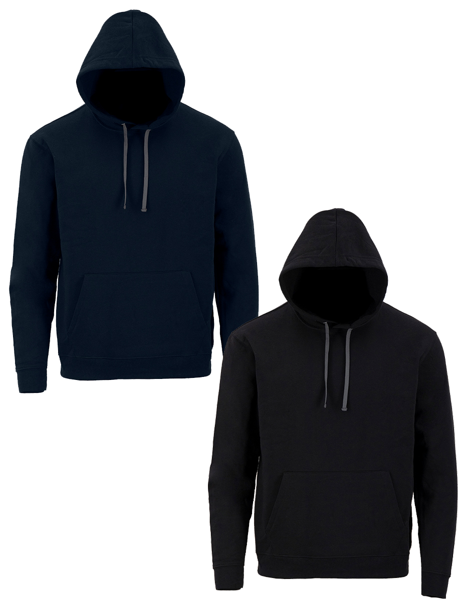 SET DE 2 SUDADERAS BÁSICAS NEGRO Y MARINO MEDIANA INDICUM HOMBRE