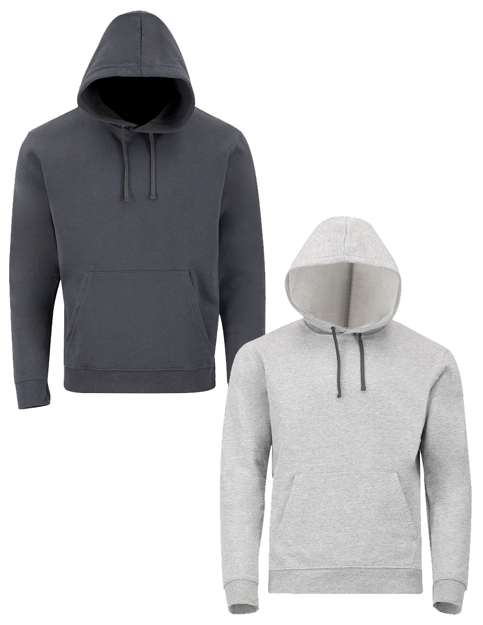 SET DE 2 SUDADERAS BÁSICAS CARBON Y GRIS JASPE GRANDE INDICUM HOMBRE