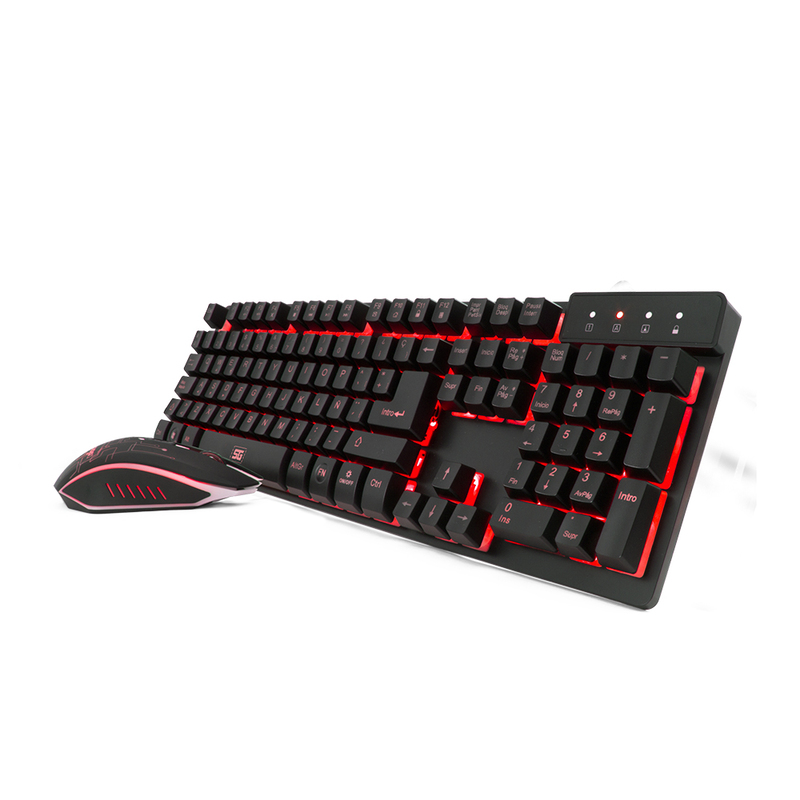 Kit Gamer de Teclado y Mouse Vorago KM-500, Alámbrico, USB, Negro (Español)