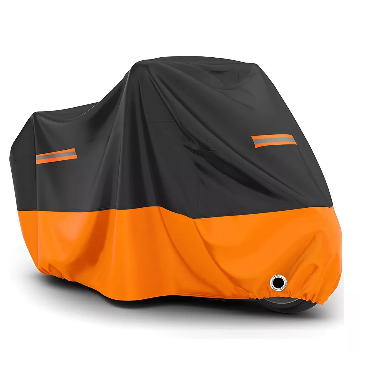 Funda De Moto Negra Y Naranja Antipolvo E Impermeable black orange-XL