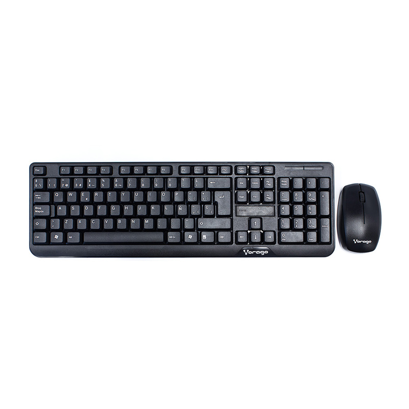 Kit Teclado y Mouse Vorago KM-302 Inalámbrico Negro