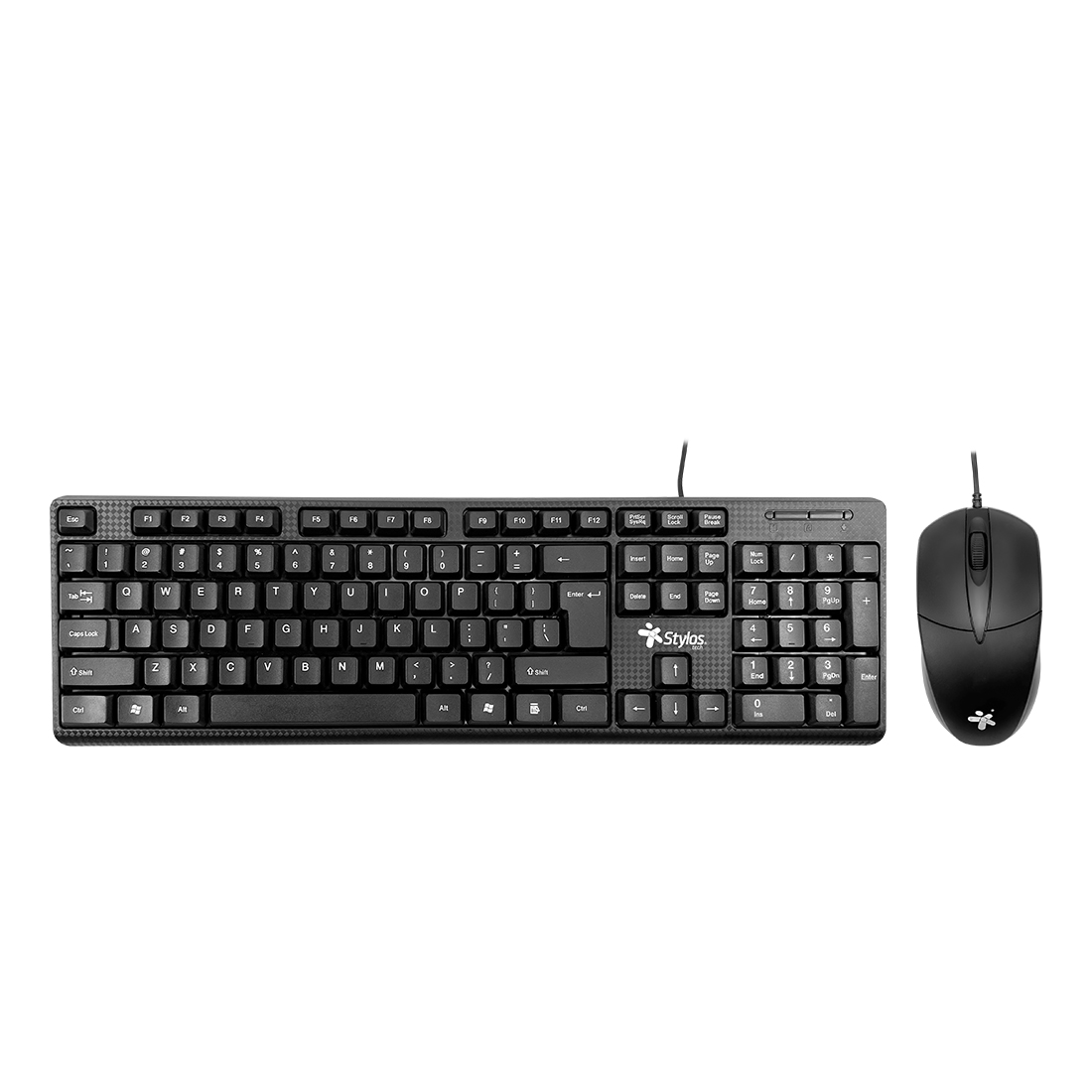 Kit Stylos Mouse y Teclado Alámbrico 105/3 Teclas Español (STPKTM4B)