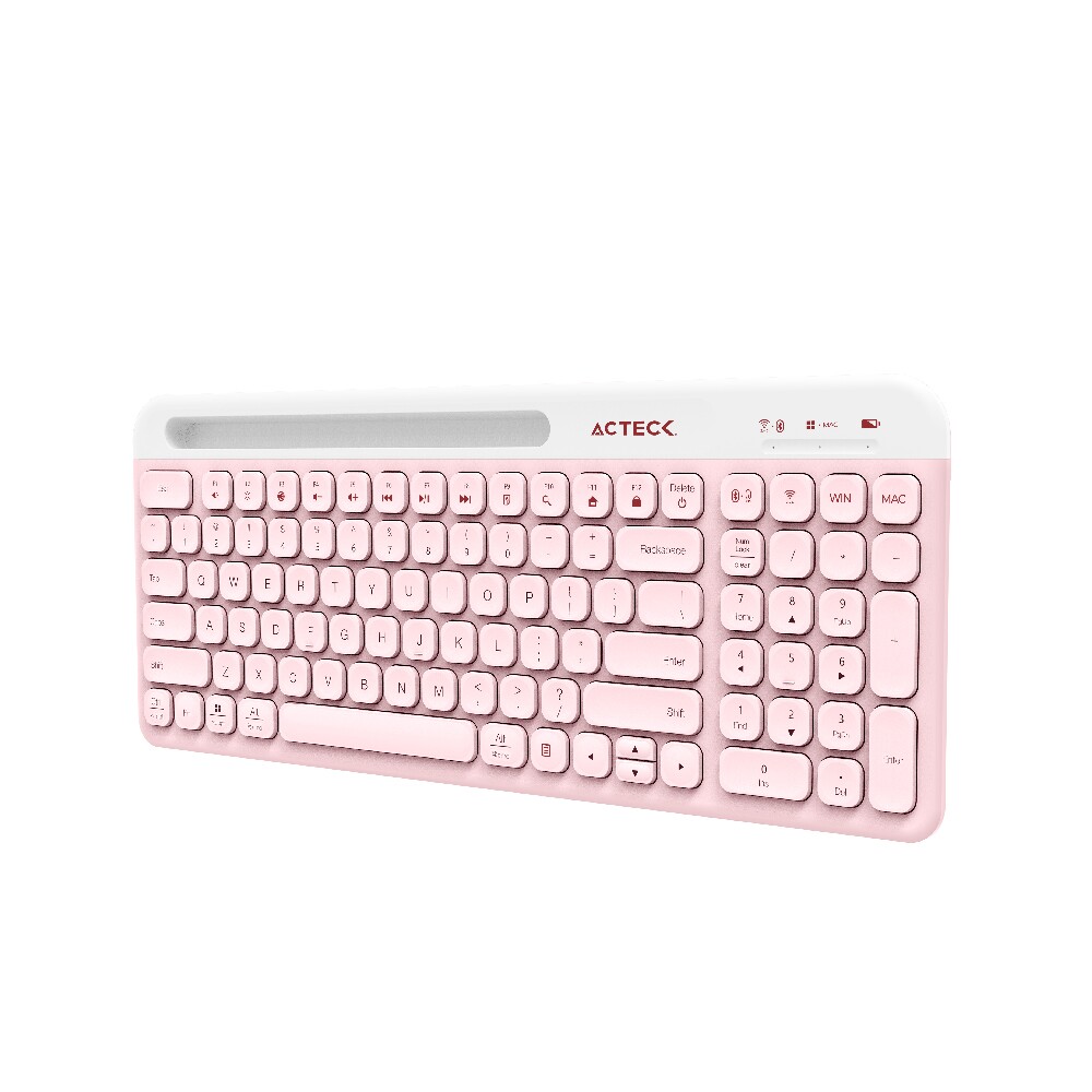 Combo  Acteck Silk MK720 2-1 Ergonómico / Inalámbrico USB Rosa