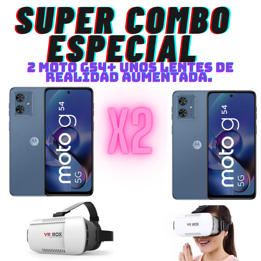 2 Motorola moto G54 256GB/8GB+ Unos Lentes de Realidad Virtual.