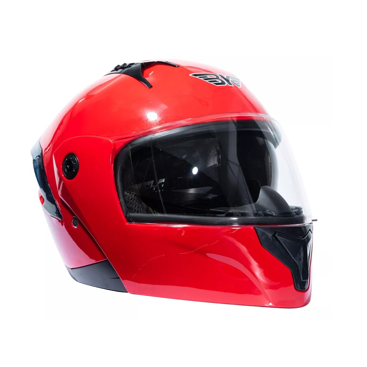 Casco Moto Abatible Plegable Gafas Color:Rojo  Talla: M