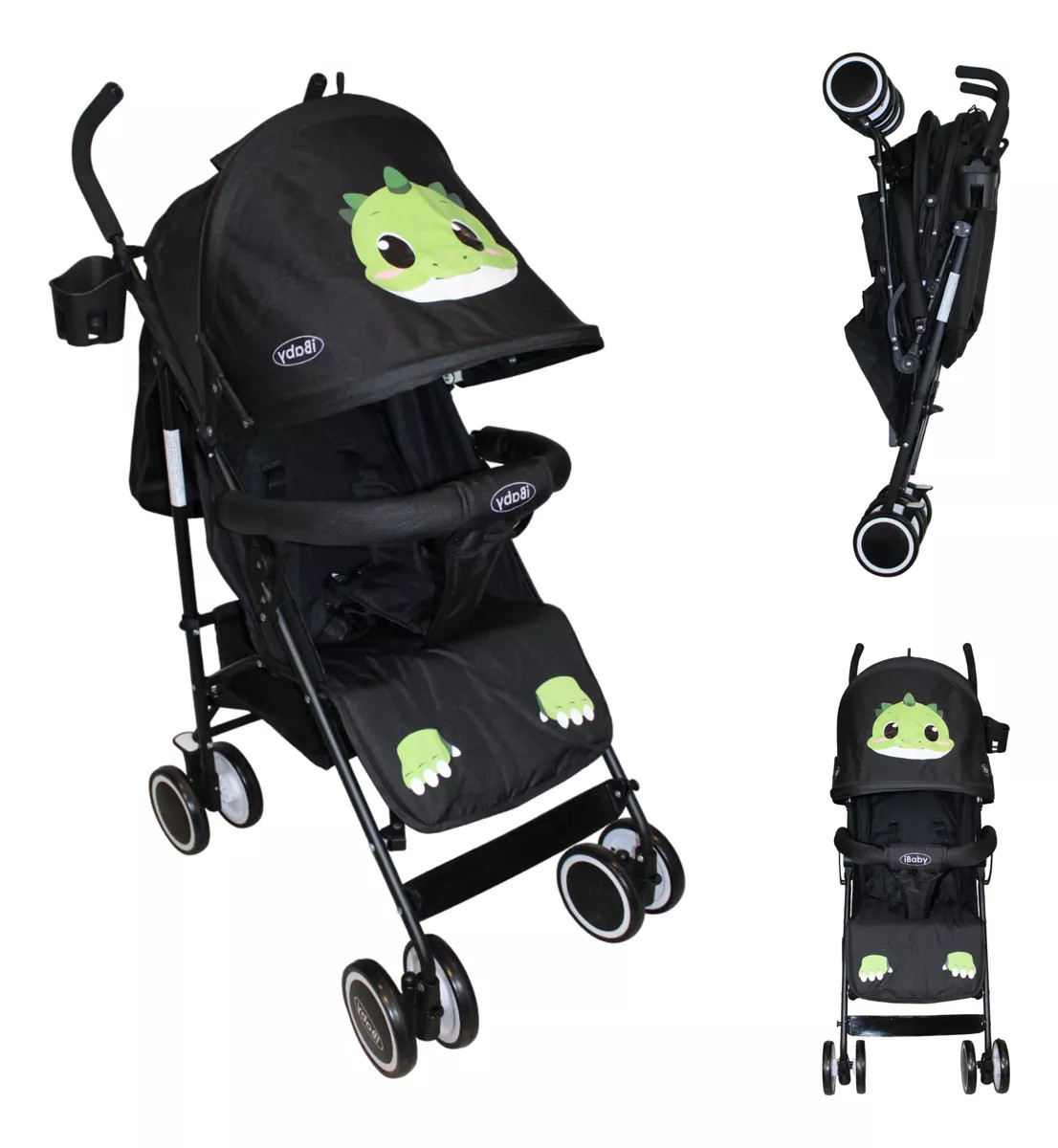 Carriola De Paseo Ibaby Aleé 644140 Negro Con Chasis Color N