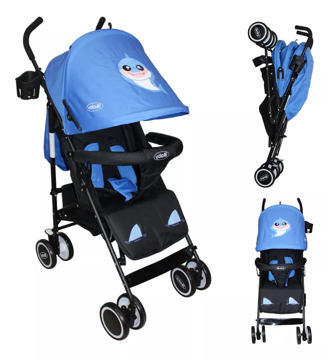 Carriola De Paseo Ibaby Aleé 644140 Azul Con Chasis Color N