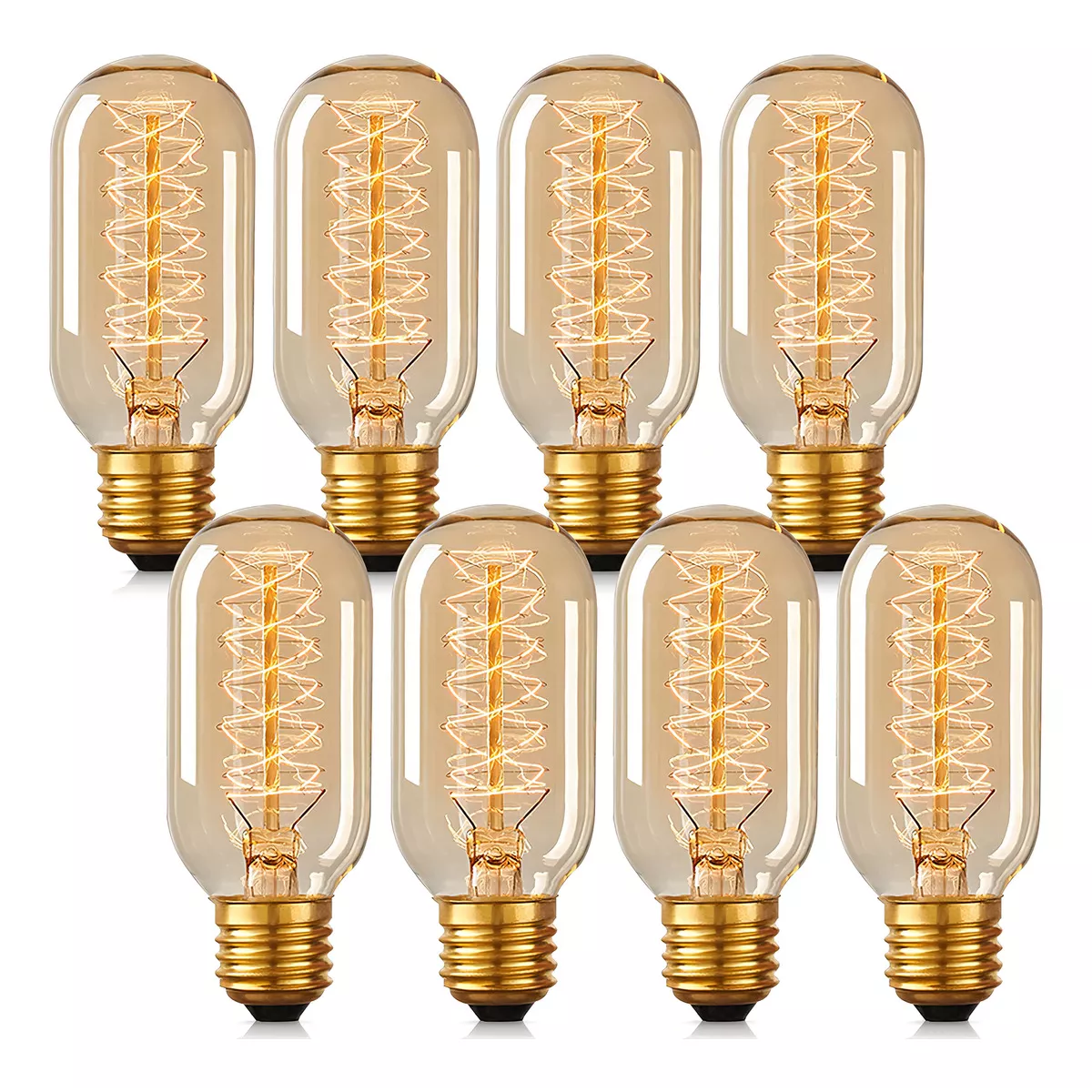 Foco edison vintage luz ámbar  40W 127V  8 unidades