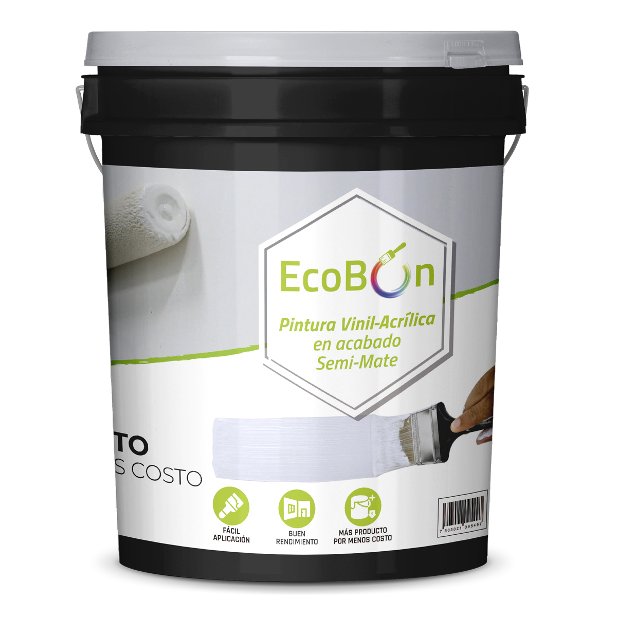 Pintura Vinil Acrílica Bon Báaxal Eco Bon Color Blanco 19L