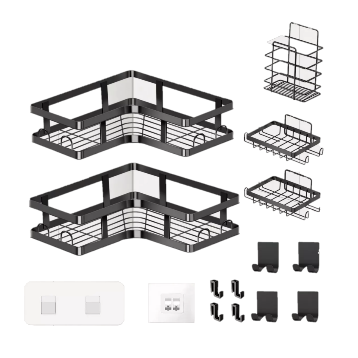 Organizador Baño Regadera Estante 304 Acero Inoxidable Con Adhesivos