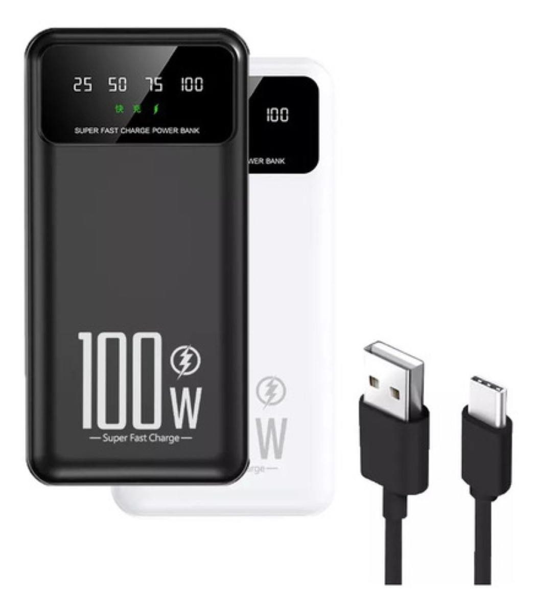 Power Bank 30000mah Con Cable/pantalla Pd100w/5a Ultrarápida