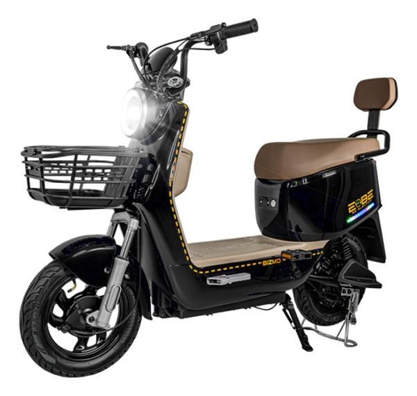 Bicicleta Electrica Luz Led Scooter 50 Km/h 3 Velocidades Café Bizmo