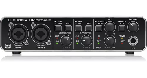 Interface De Audio Behringer U-phoria Umc204hd