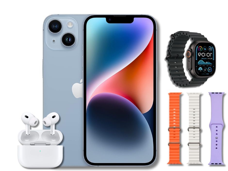 Apple iPhone 14 Azul 128 Gb - Reacondicionado Grado A + Audífonos Y Smartwatch de Regalo