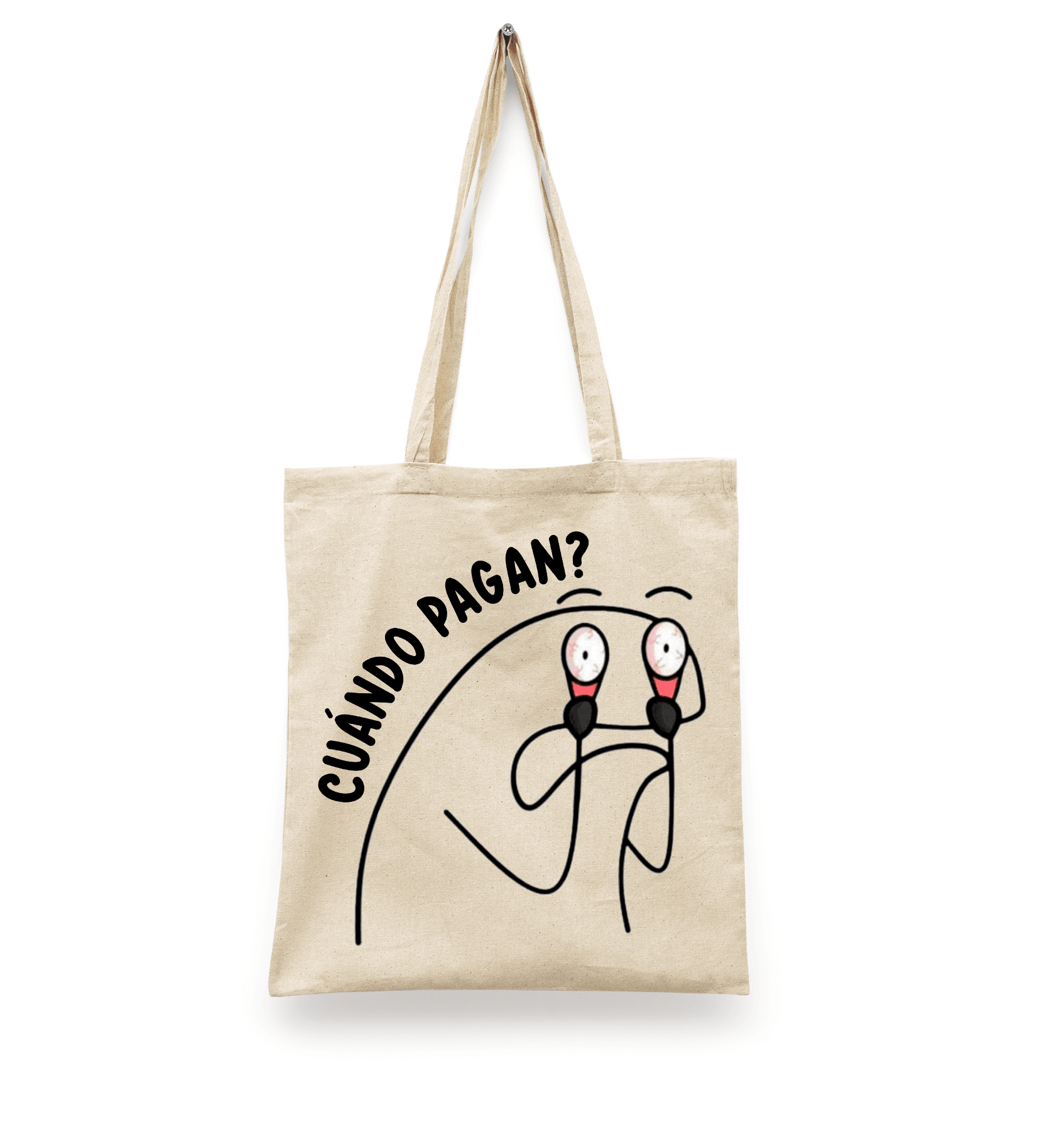 Tote Bag Cheems Deformito Flork Cunado pagan | Bolsa Manta Beige  | Diseño Dtf | Ligera, Reusable
