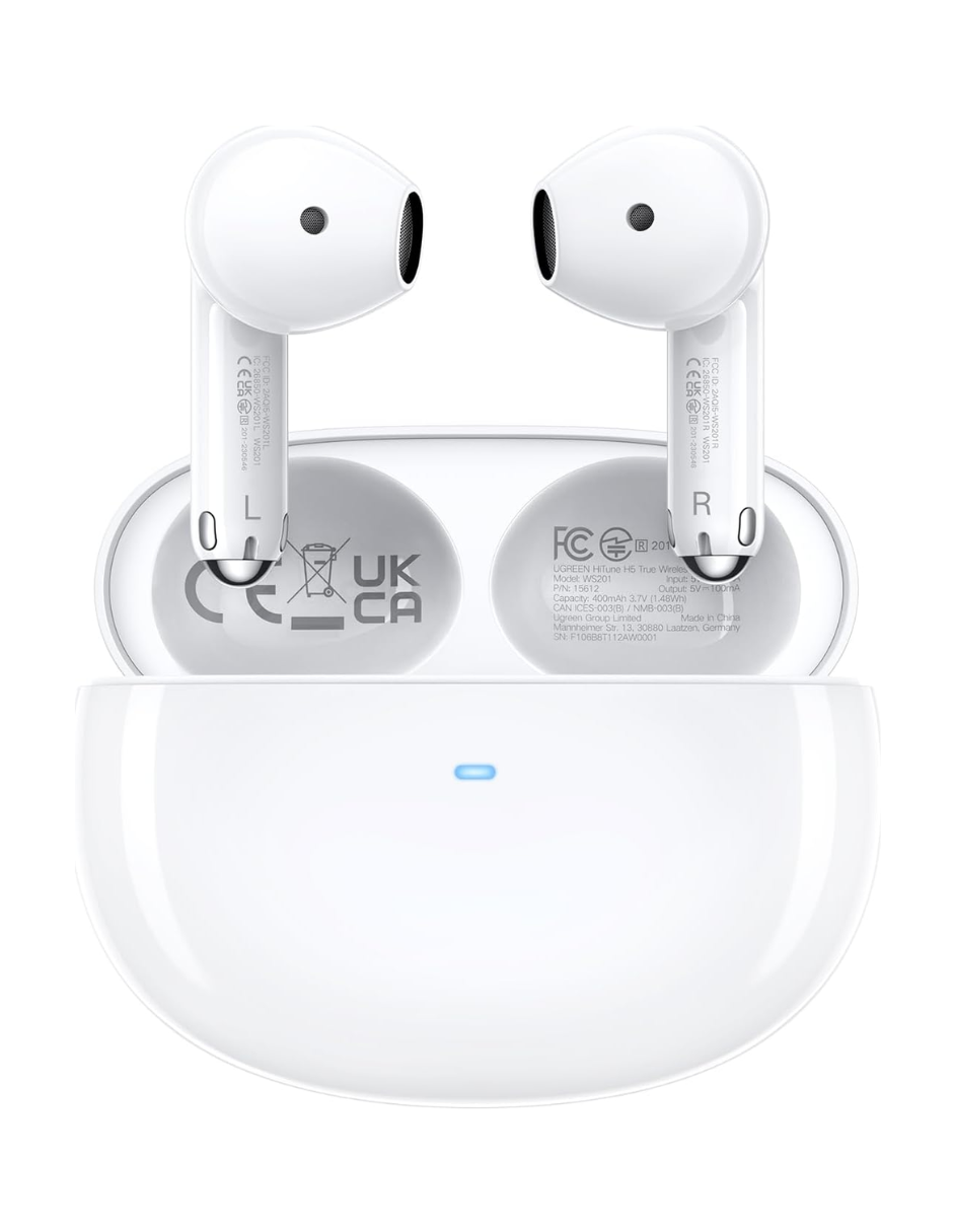 Audífonos Inalámbricos Bluetooth 5.3 UGREEN In ear con Cancelación de ruido Blancos