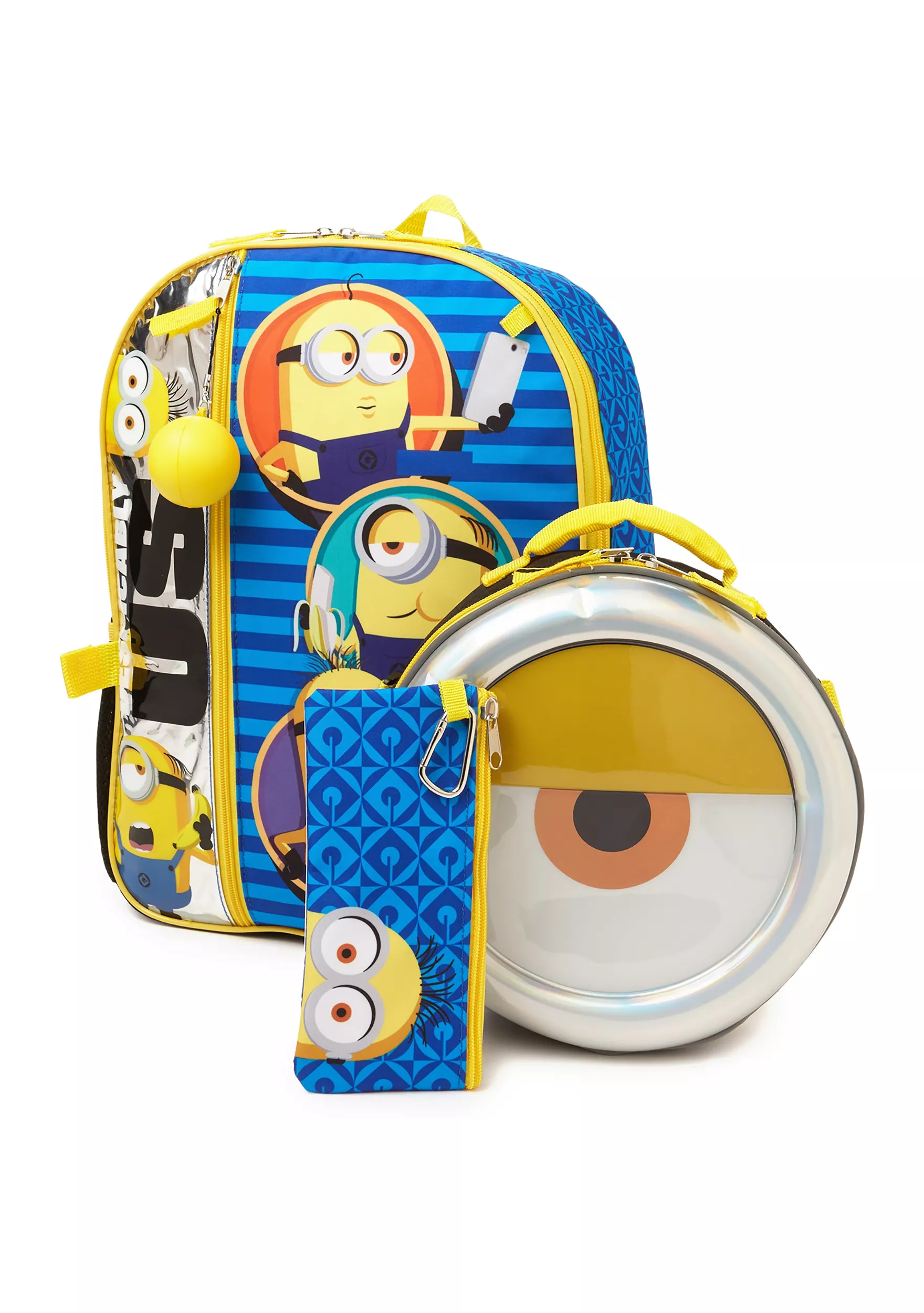 Mochila Original Minions 5 Piezas Backpack Set Lonchera Termica