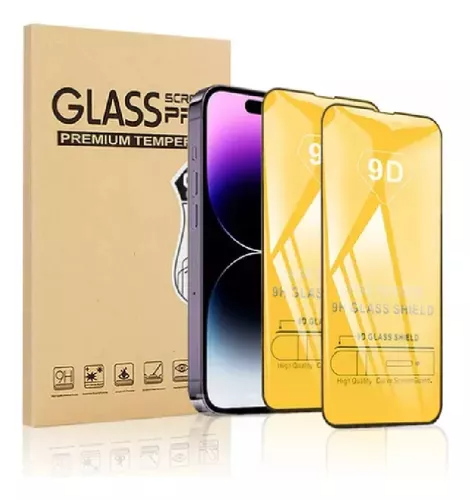 2 Piezas Mica Cristal Templado 9d Para iPhone 15 PRO