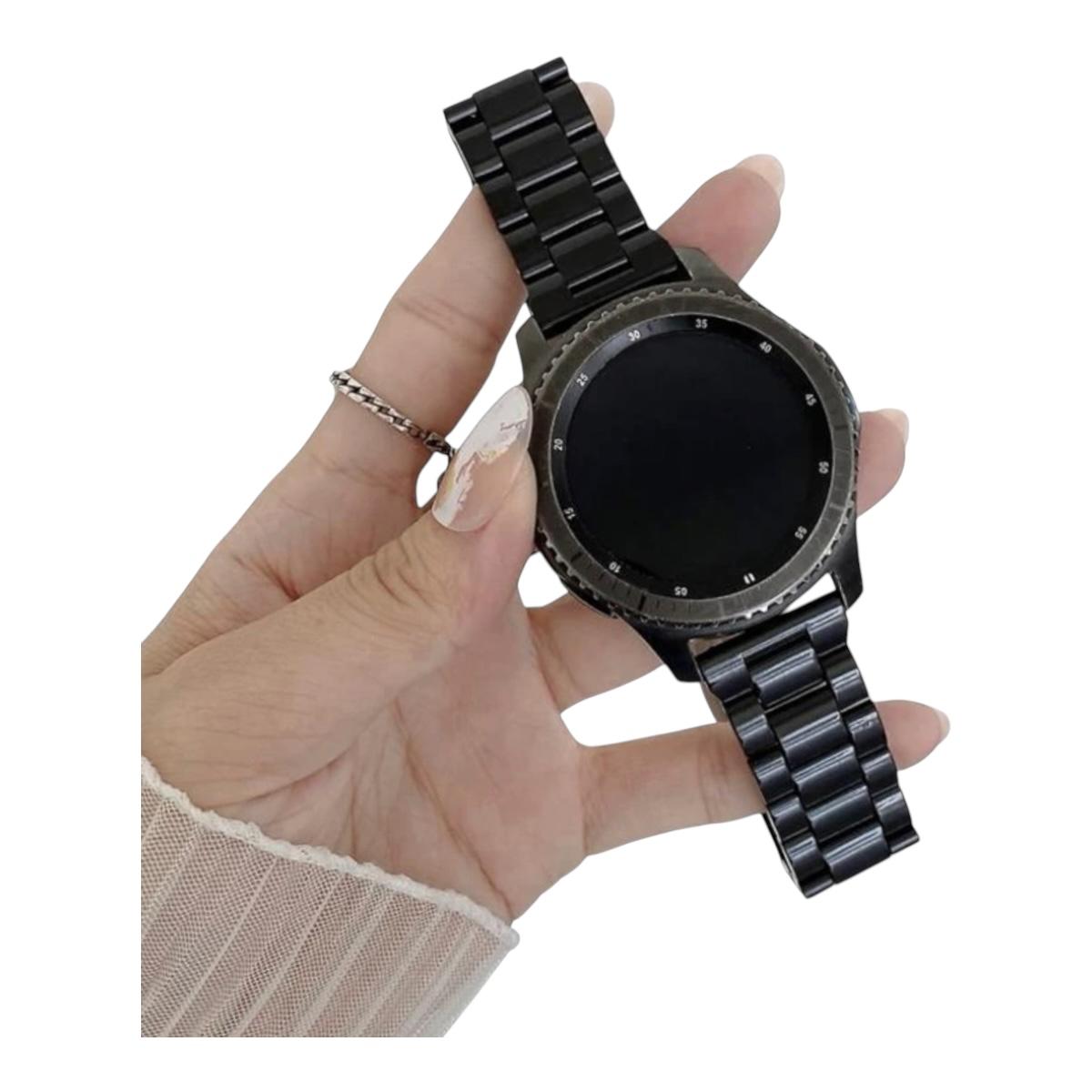 Correa De Reloj De Eslabones Compatible Con Samsung Huawei 22 mm