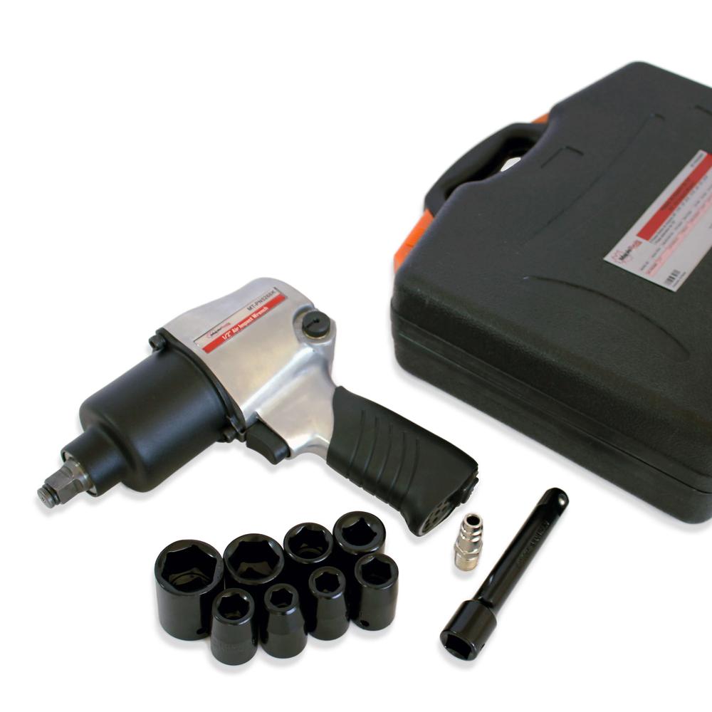 KIT PISTOLA IMPACTO NEUMATICA 1/2'' ESTUCHE 9 DADOS MAPLE TOOLS