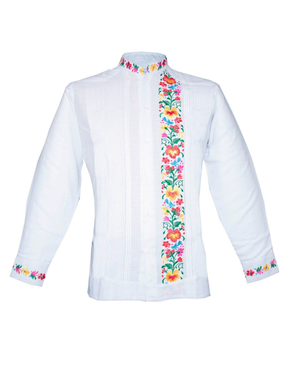 Guayabera Bordada Manga Larga para Hombre Teya Artesanal