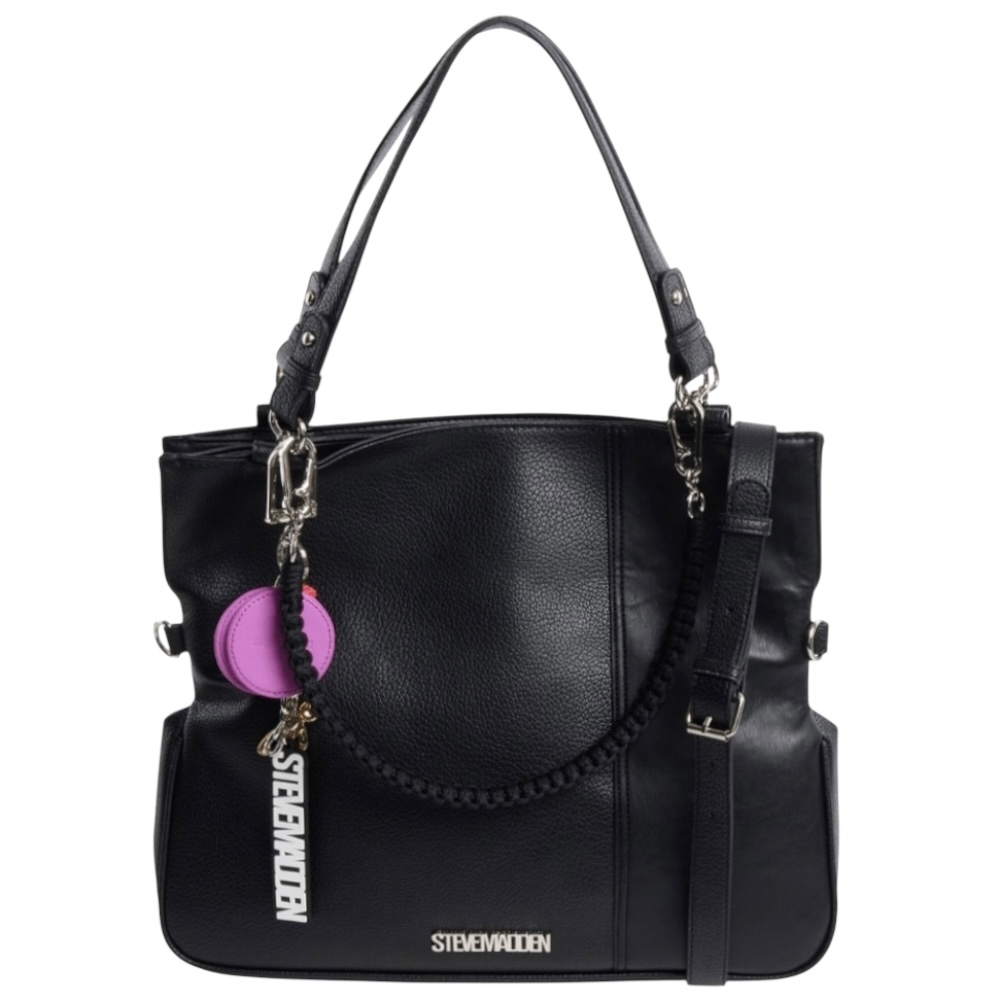 Bolsa Shopper Steve Madden de piel color negra