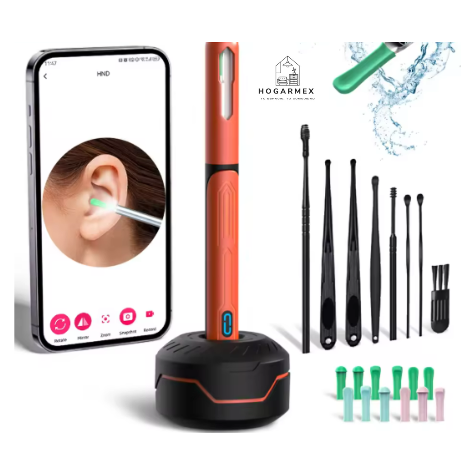 Herramienta De Eliminación De Cera De Oído 3 En 1, Otoscopio USB
