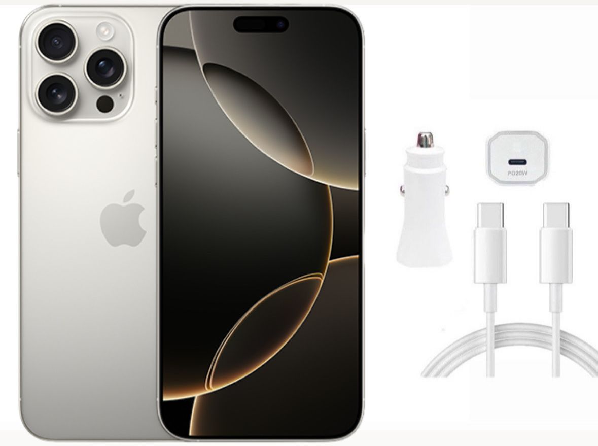  Apple iPhone 16 Pro Max Natural Titanium 256GB Nuevo Selladocon bandeja para sim más Cargador para Auto 