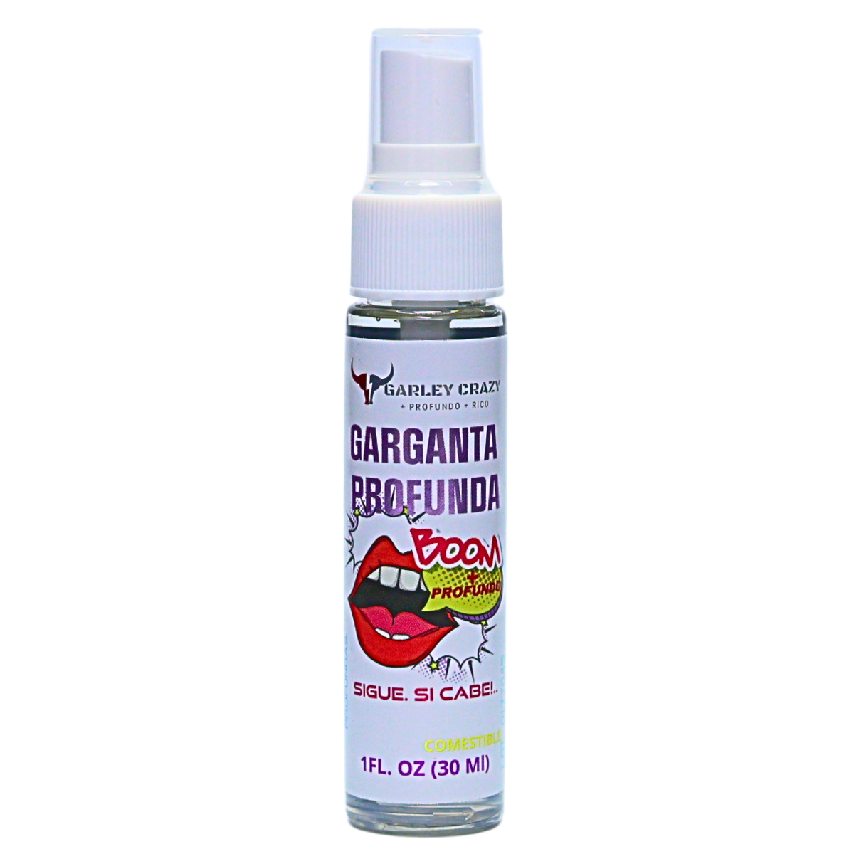 Garley Crazy Garganta Profunda Lubricante para sexo oral profundo 30ml  Desensibilizador oral MENTA