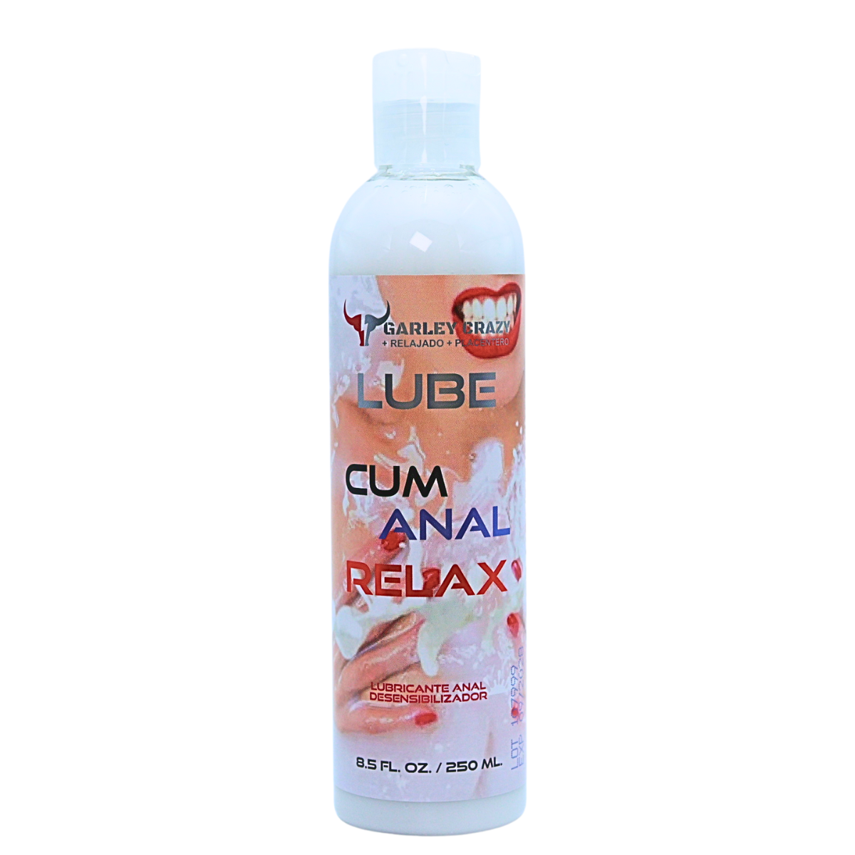 Garley Crazy Lube Cum Anal Relax 8.5fl.oz/250ml Semen Artificial Desensibilizador  Anal